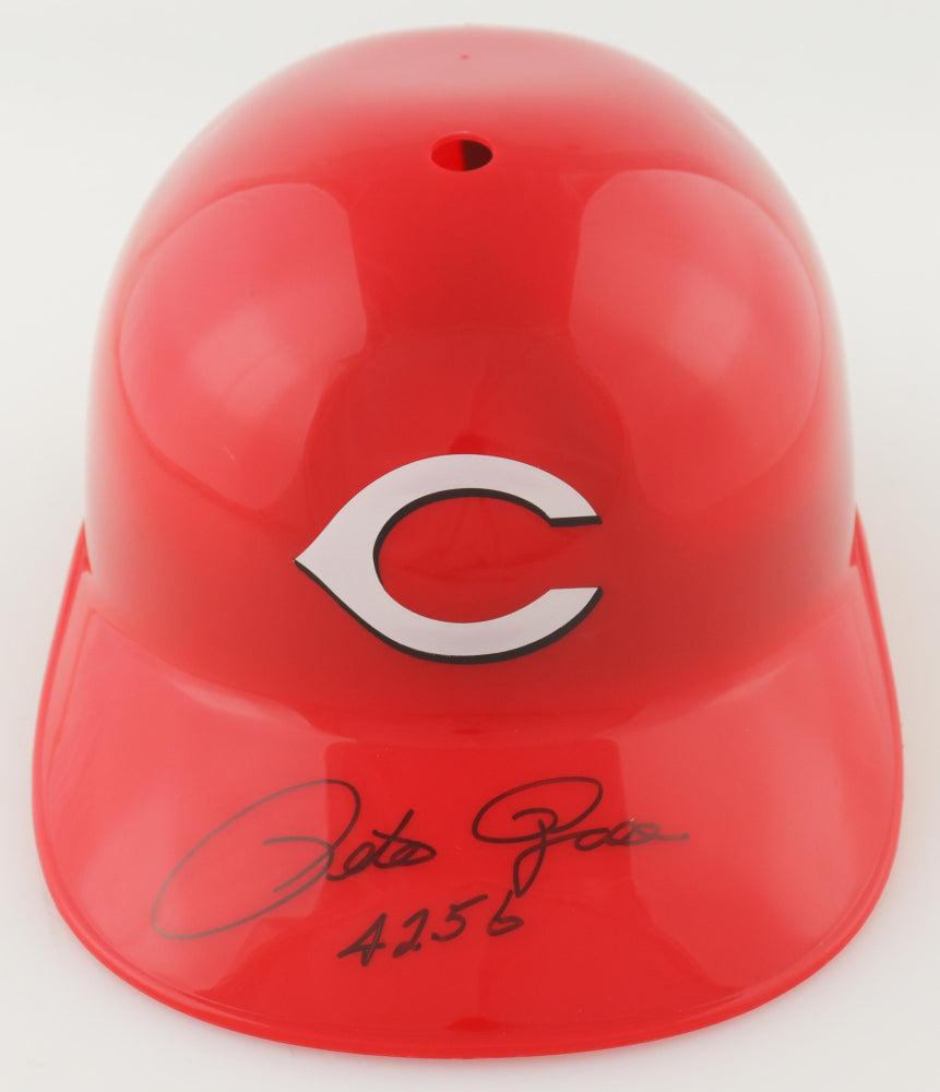 Pete Rose Signed (JSA) Reds Full-Size Batting Helmet Inscribed "4256"