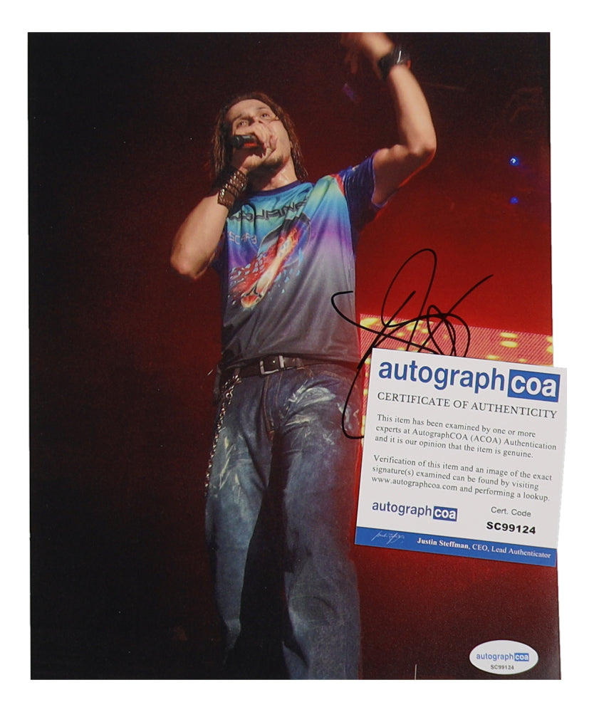 Jeff Scott Soto Signed 8x10 Photo (ACOA) - Sons of Apollo