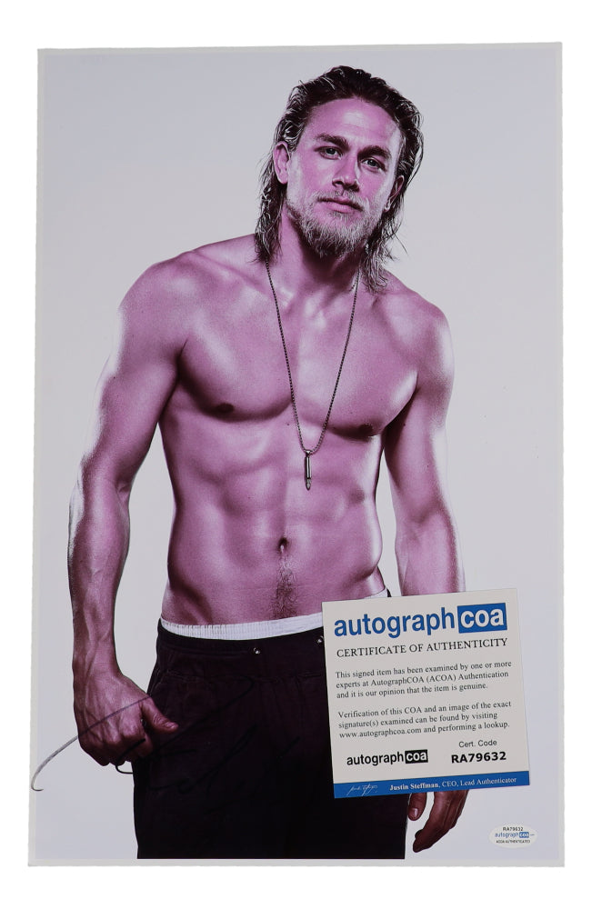 Charlie Hunnam Signed "Sons of Anarchy" 11x17 Photo (ACOA) - Jax Teller