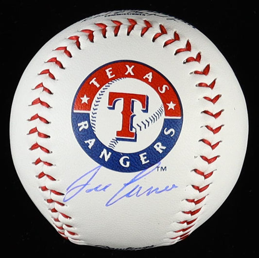 Jose Canseco Signed OML Rangers Logo Baseball (JSA) JSA Witnessed