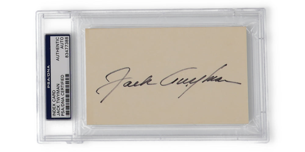 Jack Twyman Signed Index Card (PSA)