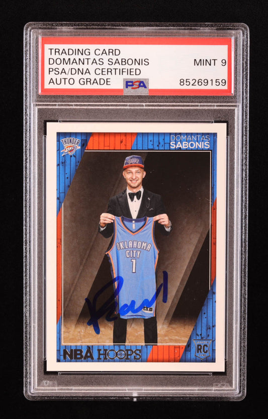 Domantas Sabonis Signed 2016-17 Hoops #271 RC (PSA | Autograph Graded PSA 9) - Rookie Card