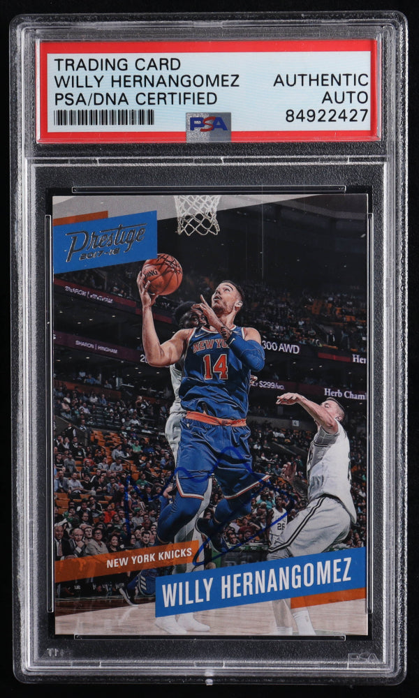 Willy Hernangomez Signed 2017-18 Prestige #65 (PSA)