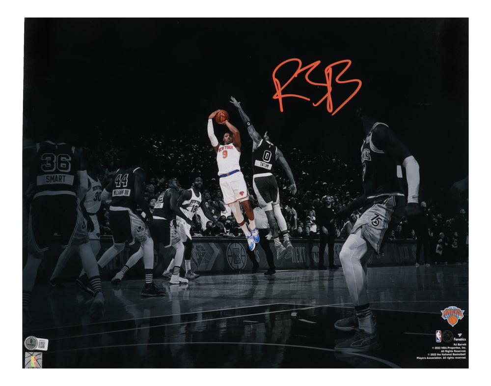 RJ Barrett Signed Knicks 16x20 Photo (Beckett)