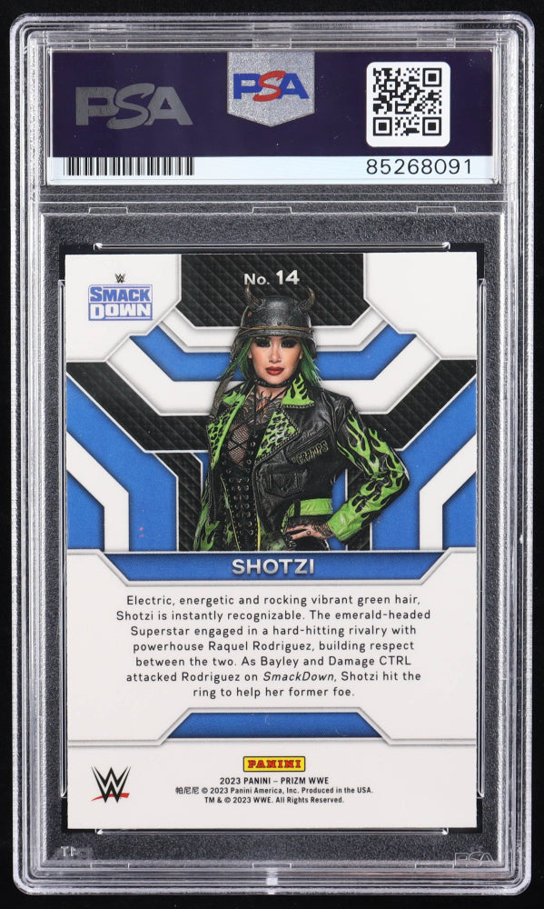 Shotzi signed 2023 Panini Prizm WWE Top Tier #14 (PSA)