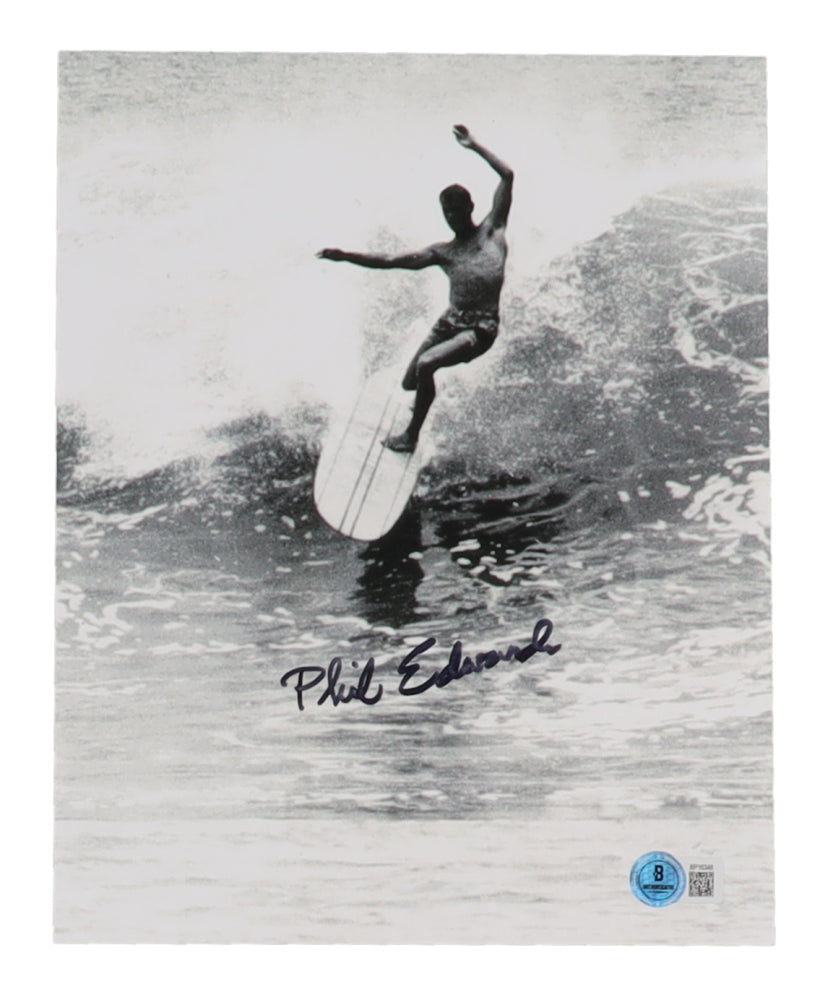 Phil Edwards Signed 8x10 Photo (Beckett) - American Surfer