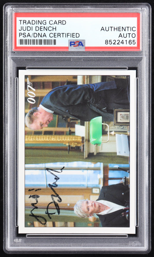 Judi Dench Signed 2015 Rittenhouse James Bond Archives #60 Quantum of Solace (PSA) M