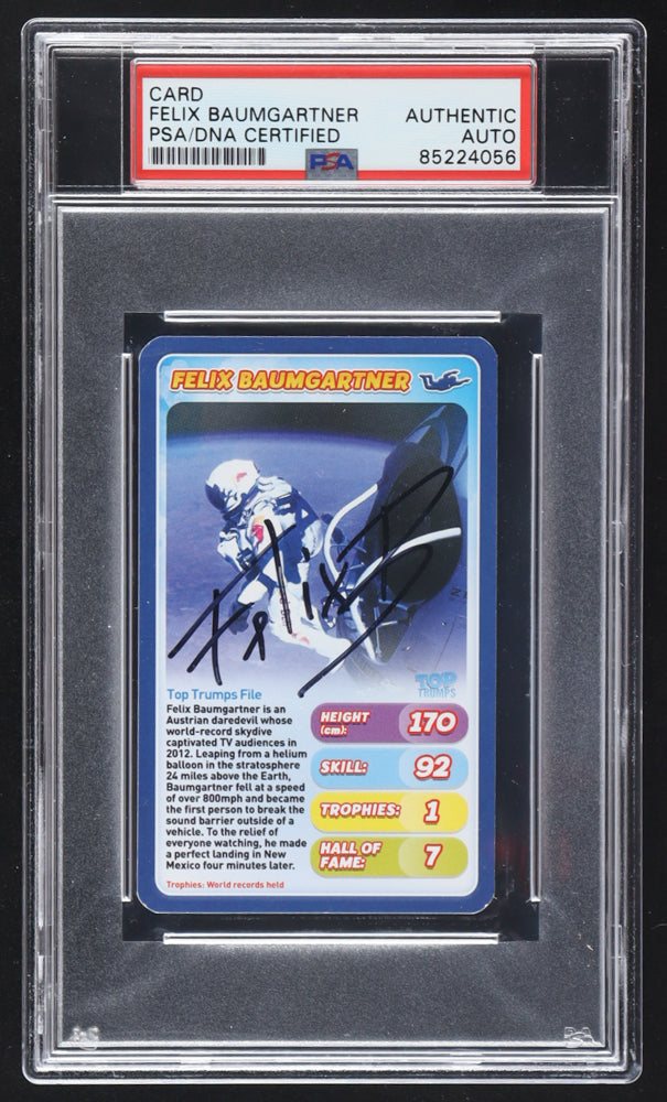 Felix Baumgartner Signed Top Trumps Turbo Sports Stars #NNO (PSA) Sky Diver | Base Jumper