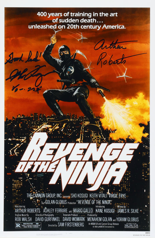 Arthur Roberts & Sho Kosugi Signed (ACOA) "Revenge Of The Ninja" 12x18 Photo