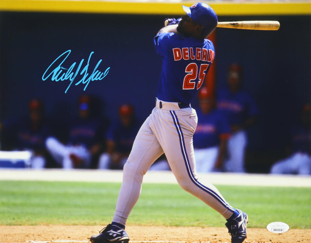 Carlos Delgado Signed Blue Jays 11x14 Photo (JSA) - JSA Witnessed