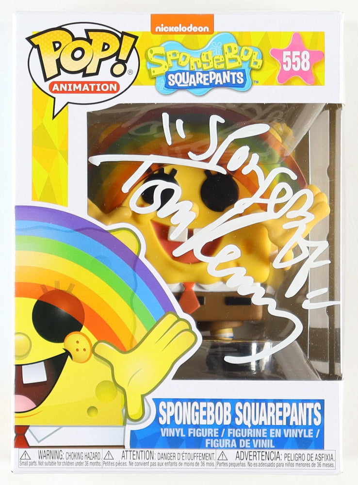 Tom Kenny Signed "Spongebob Squarepants" #558 Funko Pop! Inscribed "Spongebob" (PA) Voice of Spongebob Squarepants