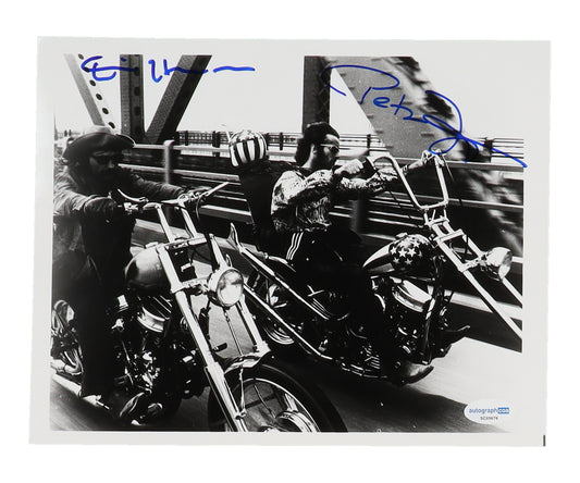 Peter Fonda & Dennis Hopper Signed (ACOA) "Easy Rider" 8x10 Photo - Wyatt, "Captain America" & Billy