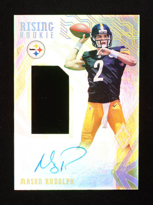 Mason Rudolph 2018 Panini Phoenix Rising Rookie Material Signatures Helmet #6 RC #02/10 - Rookie Card | Serially Numbered #02 / 10