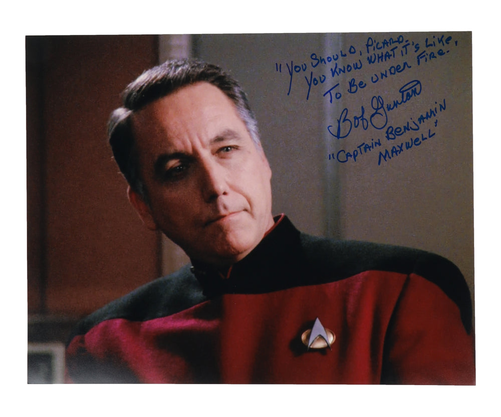 Bob Gunton Signed (ACOA) "Star Trek: The Next Generation" 11x14 Photo with Extensive Inscription - Benjamin Maxwell