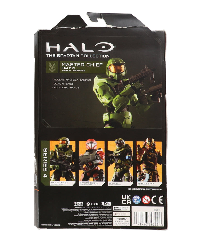 Steve Downes Signed (JSA) "Halo" Master Chief Jazwares WCT Action Figure Inscribed "Master Chief 117" - JSA Witnessed