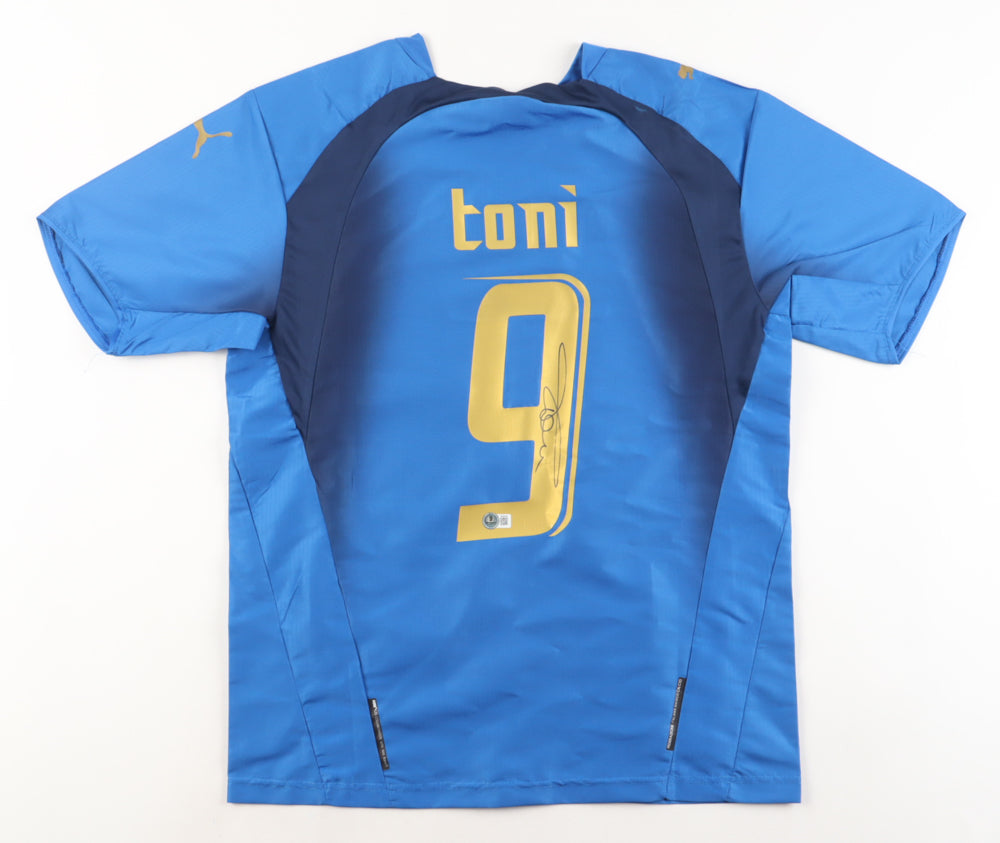 Luca Toni Signed Puma Jersey (Beckett) - Italy National Team