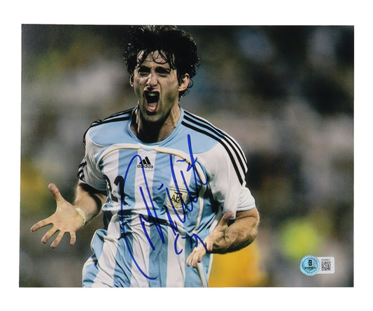 Diego Milito Signed Team Argentina 8x10 Photo (Beckett)