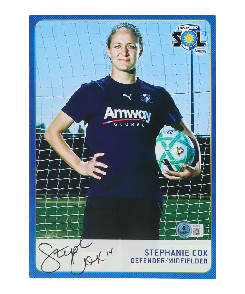 Stephanie Cox Signed Los Angeles Sol 7x10 Flyer (Beckett)