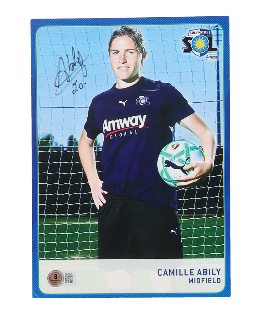 Camille Abily Signed Los Angeles Sol 7x10 Flyer (Beckett)