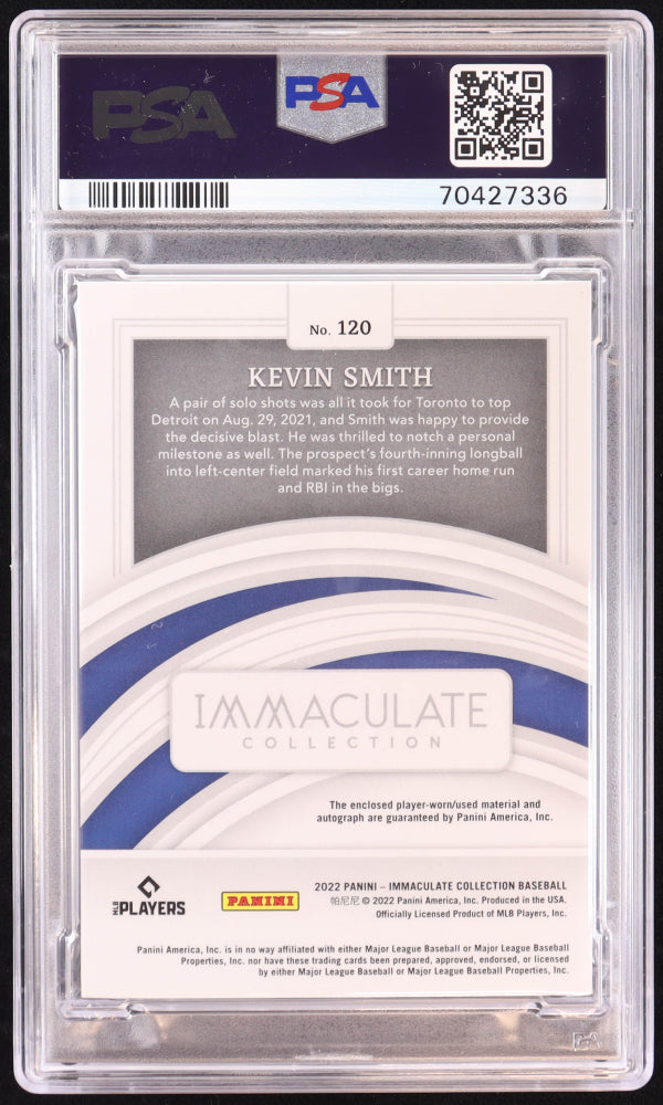 Kevin Smith 2022 Immaculate Collection #1/2 Rookie Patch Autographs Holo Gold #120 RC (PSA 8) Rookie Card | Serially Numbered #1 / 2