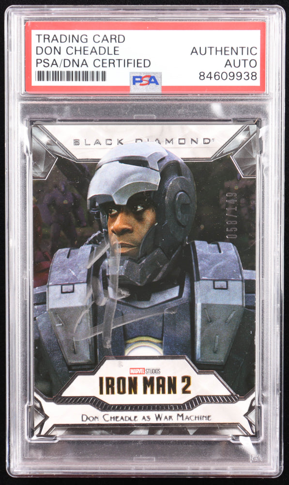 Don Cheadle Signed 2021 Upper Deck Black Diamond Iron Man 2 #4 #058/149 War Machine (PSA) Serially Numbered #058 / 149