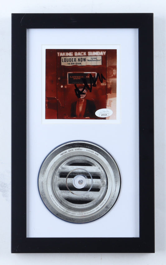 Adam Lazzara Signed (JSA) Custom Framed "Louder Now" CD Insert Display With Disc - Taking Back Sunday