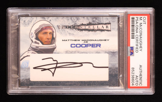 Matthew McConaughey Signed "Interstellar" Custom Trading Card (PSA) Cooper