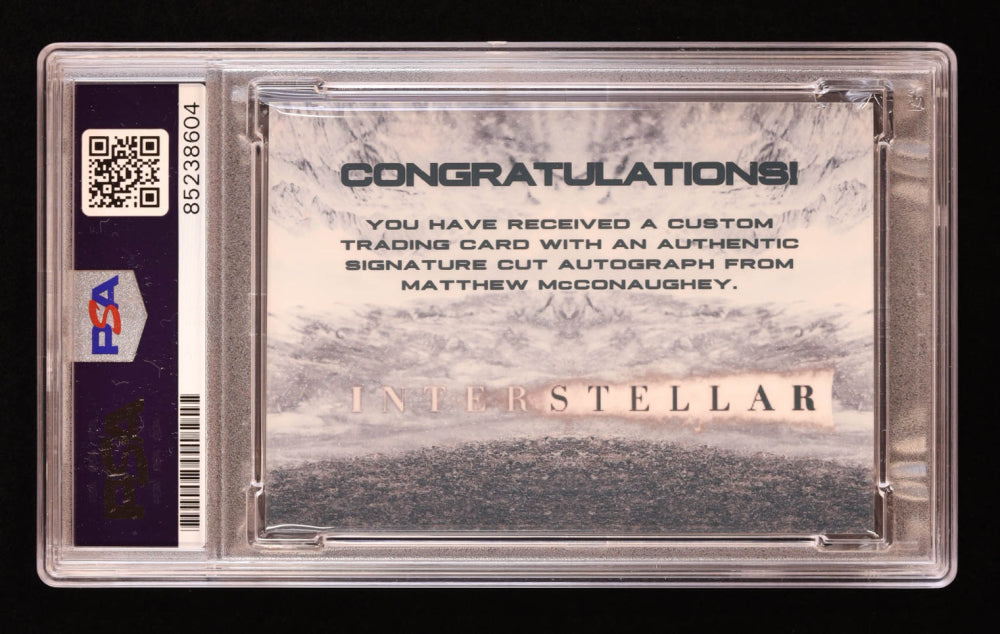 Matthew McConaughey Signed "Interstellar" Custom Trading Card (PSA) Cooper