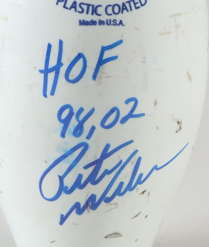 Pete Weber Signed (JSA) Bowling Pin Inscribed "HOF 98, 02" - JSA Witnessed