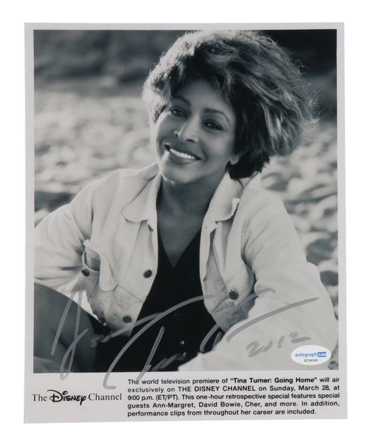 Tina Turner Signed (ACOA) "Tina Turner: Going Home" 8x10 Photo Inscribed "2012"