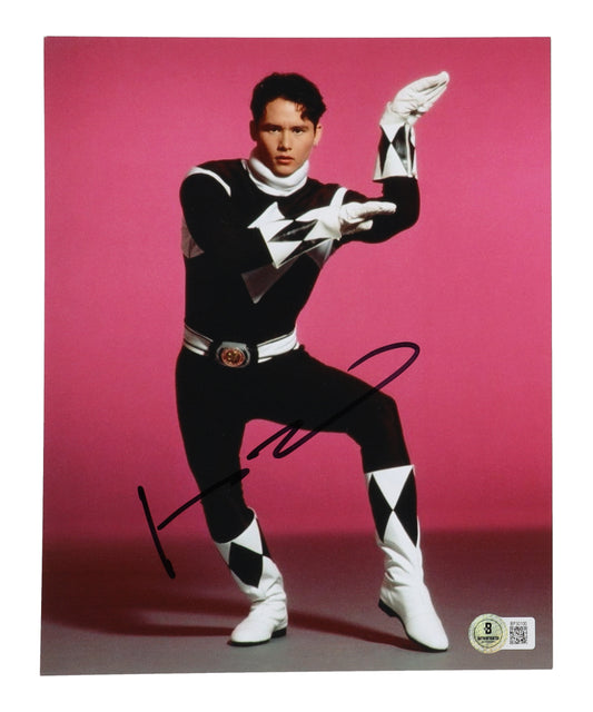 Johnny Yong Bosch Signed (Beckett) "Mighty Morphin Power Rangers" 8x10 Photo - Adam Park / Black Ranger