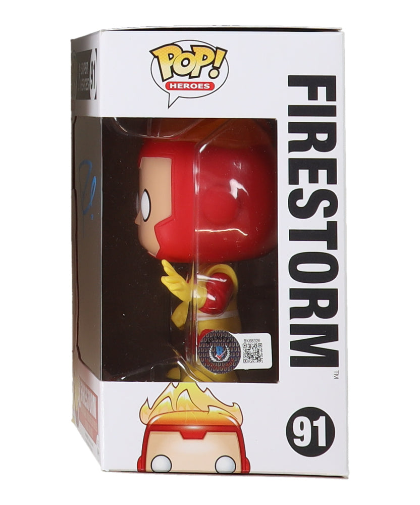 Robbie Amell Signed (Beckett) "DC Comics Super Heroes" #91 Firestorm Funko Pop! Vinyl Figure -