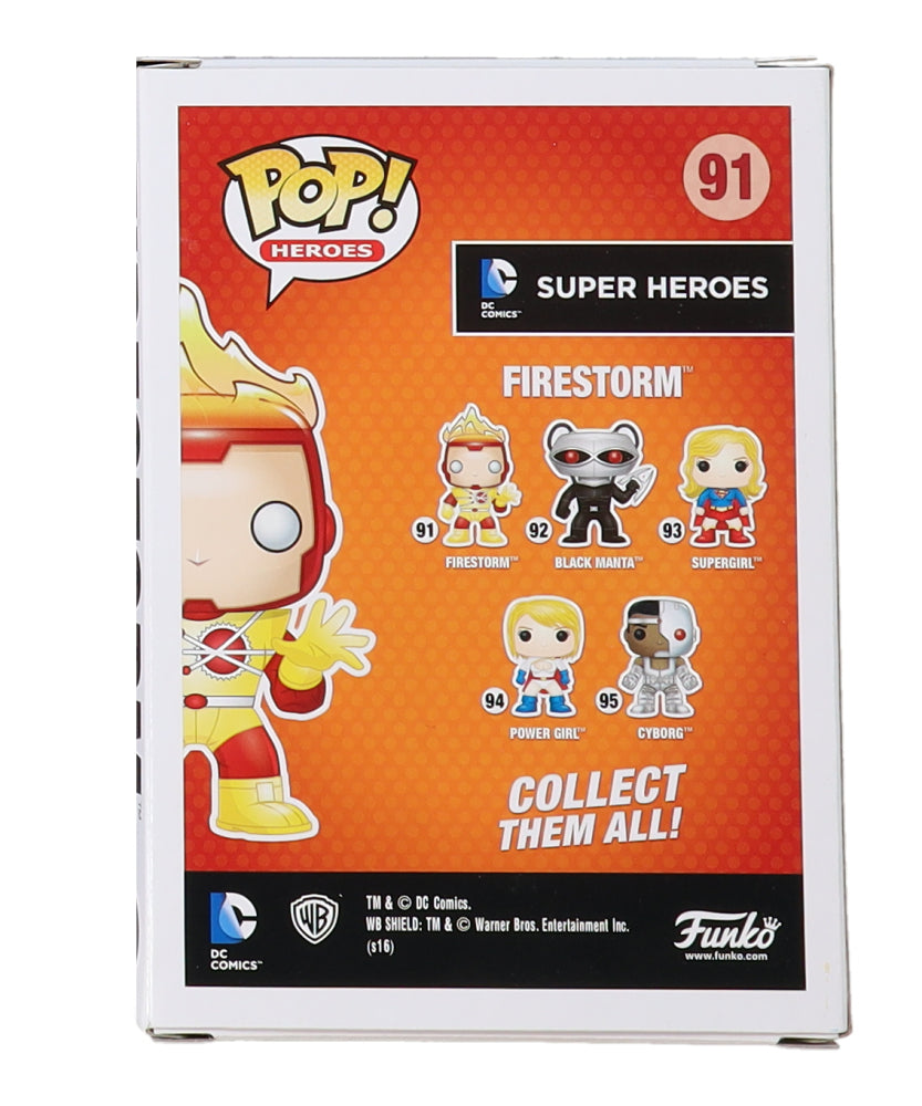 Robbie Amell Signed (Beckett) "DC Comics Super Heroes" #91 Firestorm Funko Pop! Vinyl Figure -