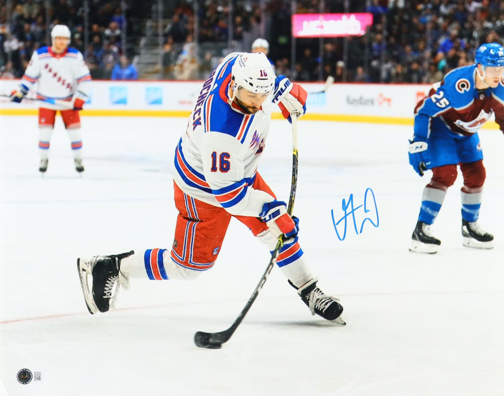 Vincent Trocheck Signed (Beckett) Rangers 16x20 Photo - Beckett Witnessed