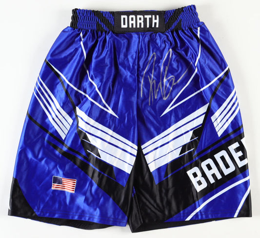 Ryan Bader Signed (Beckett) “Darth” Custom Fight Shorts - Beckett Witnessed