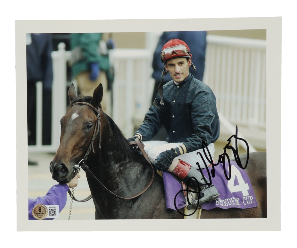 John R. Velazquez Signed 8x10 Photo (Beckett) Thoroughbred Horse Racing Jockey