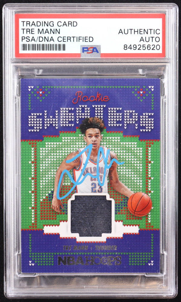 Tre Mann Signed 2021-22 Hoops Rookie Sweaters #RSWTMN RC (PSA) - Rookie Card