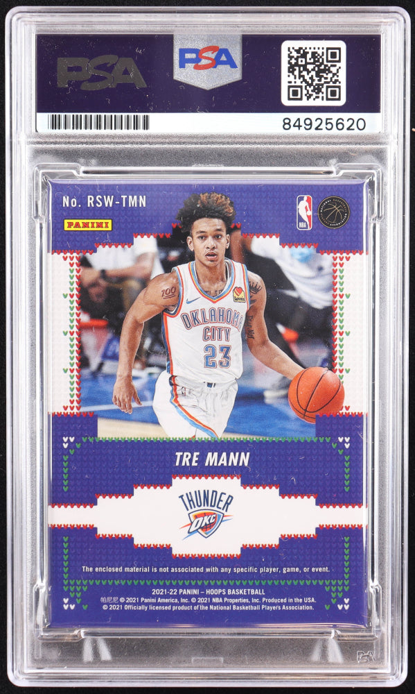 Tre Mann Signed 2021-22 Hoops Rookie Sweaters #RSWTMN RC (PSA) - Rookie Card