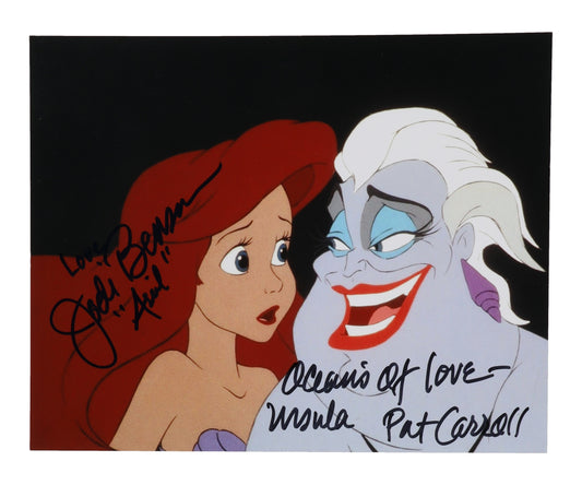 Pat Carroll & Jodi Benson Signed (JSA) "The Little Mermaid" 8x10 Photo With (4) Inscriptions - Ursula | Ariel