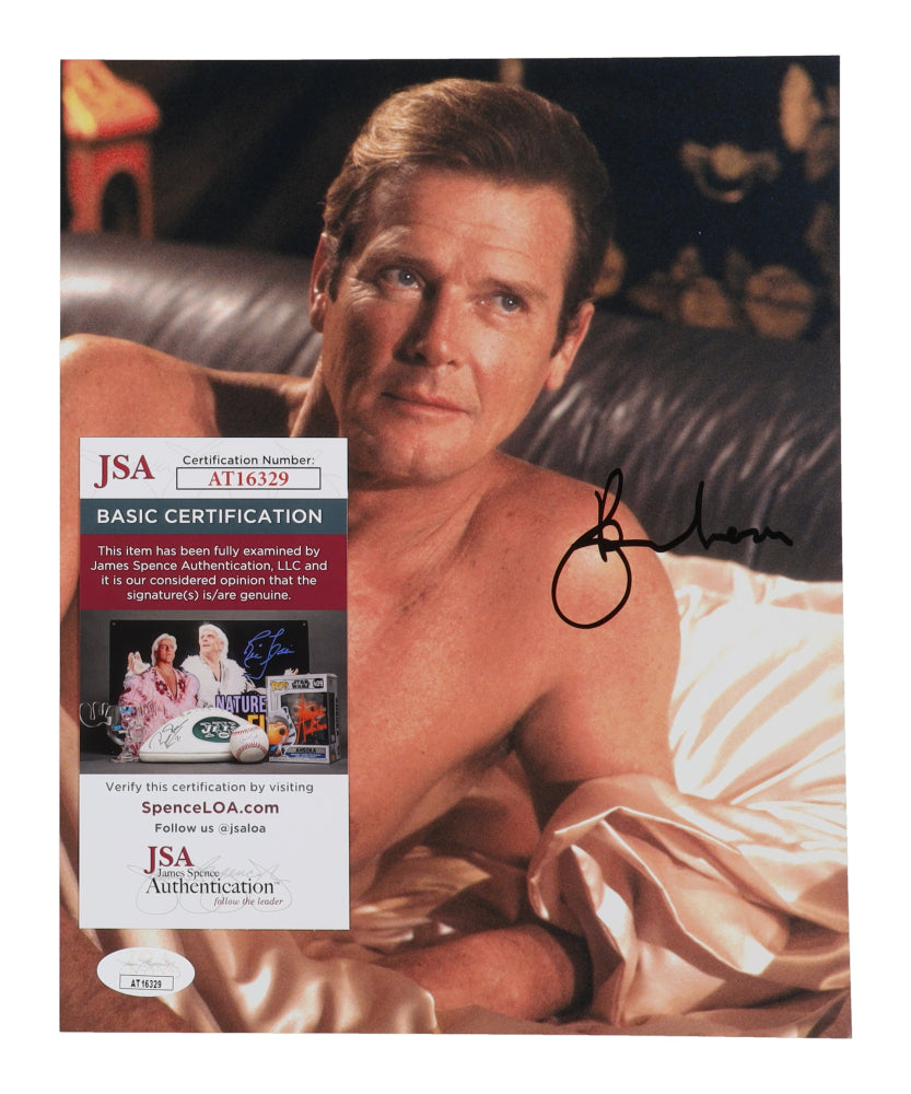 Roger Moore Signed "007" 8x10 Photo (JSA) - James Bond / 007