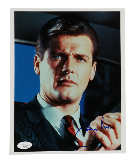 Roger Moore Signed "The Saint" 8x10 Photo (JSA) - Simon Templar