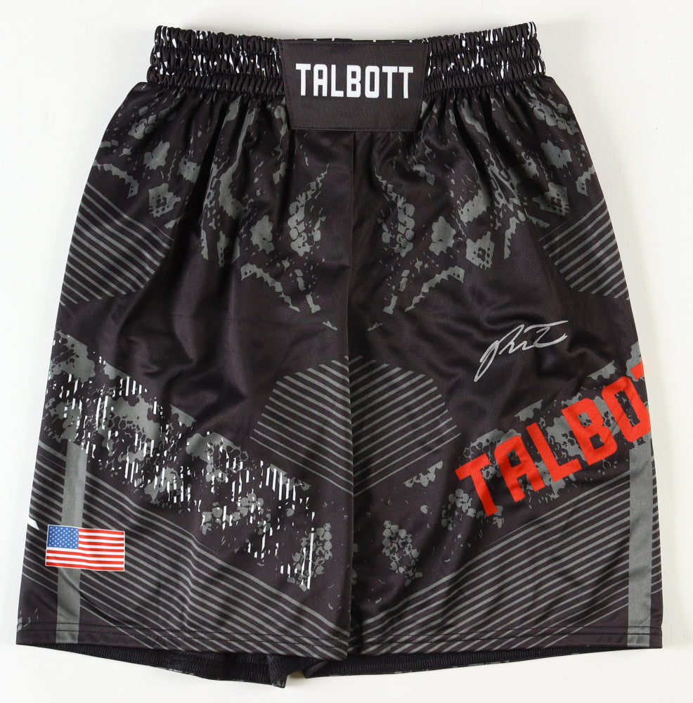 Payton Talbott Signed (Beckett) Custom Fight Shorts - Beckett Witnessed