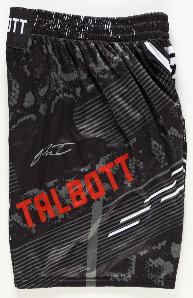 Payton Talbott Signed (Beckett) Custom Fight Shorts - Beckett Witnessed