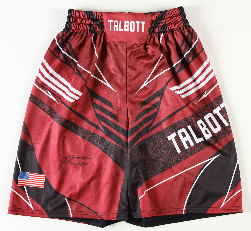 Payton Talbott Signed Custom Fight Shorts (Beckett) - Beckett Witnessed