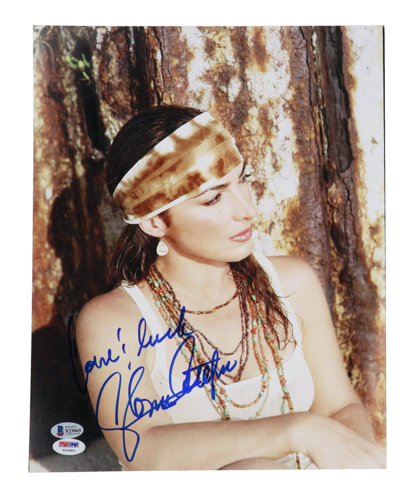 Gloria Estefan Signed (Beckett & PSA) 11x14 Photo Inscribed "Love & Luck"