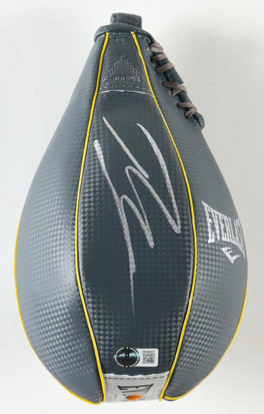 Ryan Garcia Signed (Beckett) Everlast Full-Size Authentic Speed Bag - Beckett Witnessed