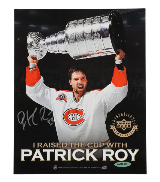 Patrick Roy Signed Canadiens 8x10 Photo with Folder (UDA)