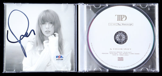 Taylor Swift Signed (PSA) "The Tortured Poets Department" Album CD Insert With Case