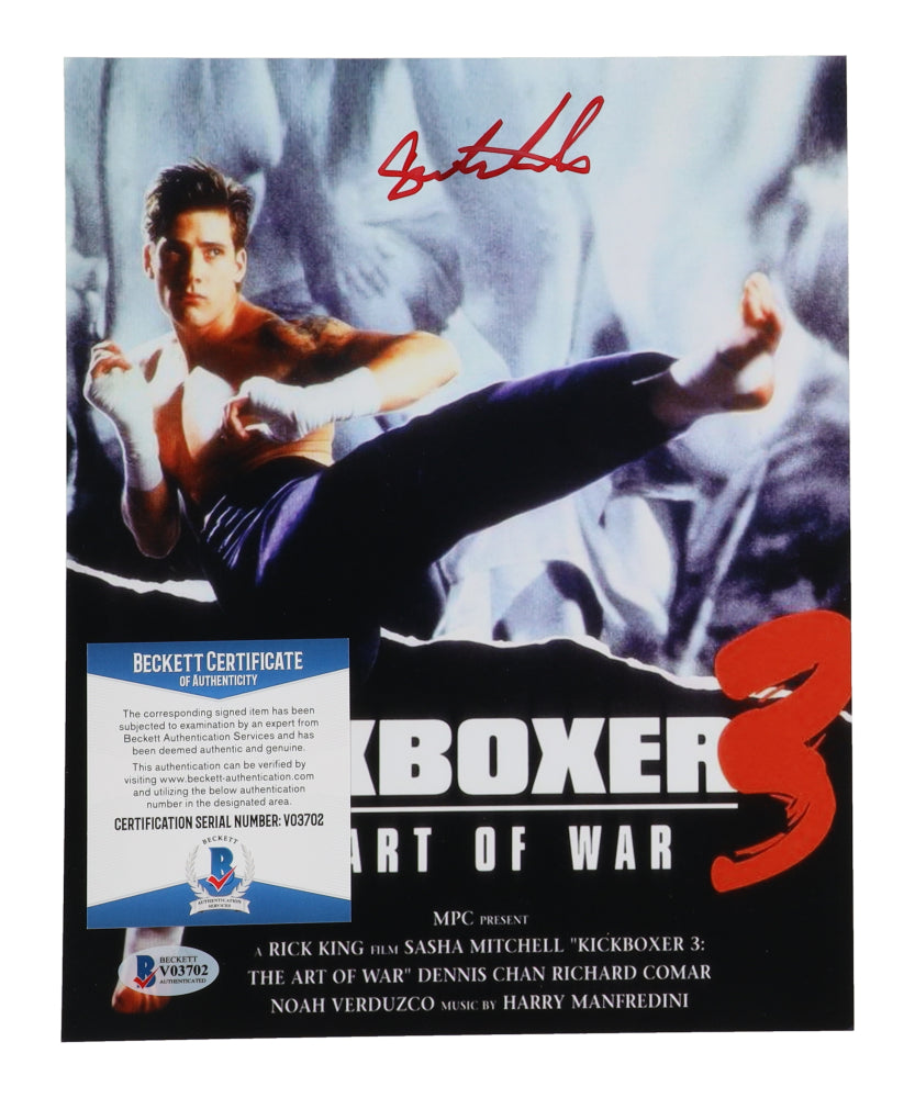 Sasha Mitchell Signed (Beckett) "Kickboxer III: The Art of War" 8x10 Photo - David Sloane