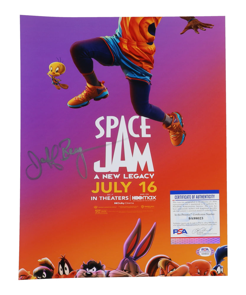 Jeff Bergman Signed (PSA) "Space Jam: A New Legacy" 11x14 Photo - PSA In-The-Presence